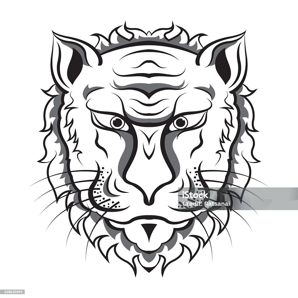 Tiger head Tiger head  Africa stock vector