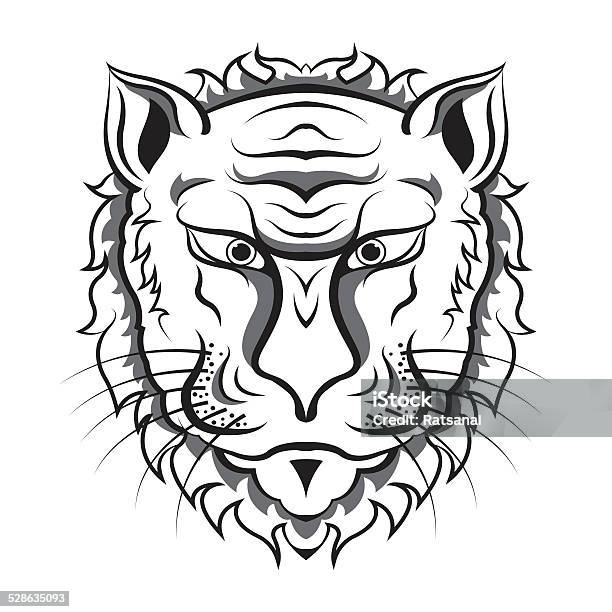 Tiger Head Stock Illustration - Download Image Now - Africa, Animal, Animal Body Part