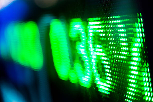 istock Stock market price display 528635142