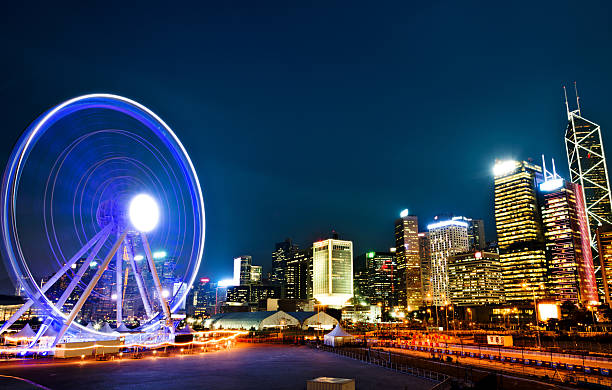 istock Ferris wheel in downtown Hong Kong 528636280