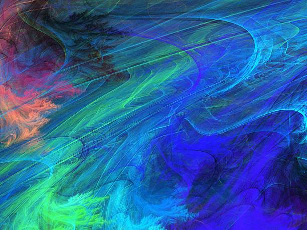 istock Digital paint from fractal canvas background 528636353