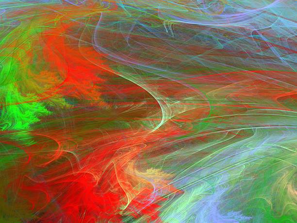 istock Digital paint from fractal canvas background 528636371