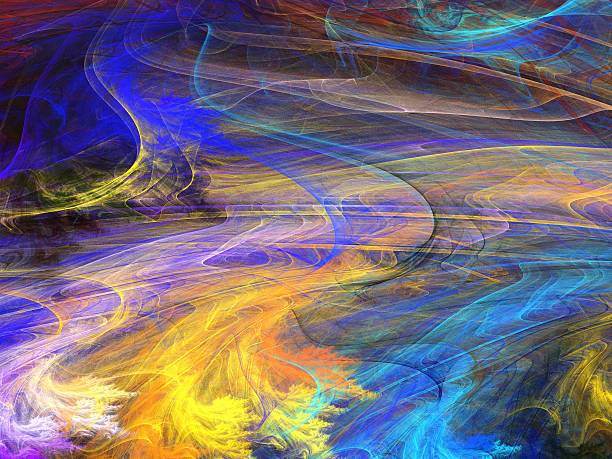 istock Digital paint from fractal canvas background 528636395
