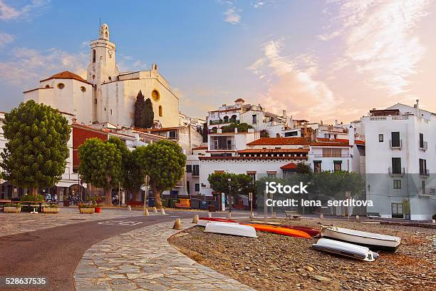 Mediterranean Quay Of Cadaques Old Village Stock Photo - Download Image Now - Architecture, Bay of Water, Beach