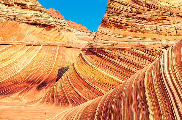 istock The Wave, plateau from red sandstone in form ocean waves. 528677633