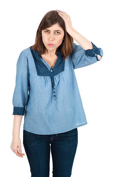 istock Beautiful woman doing different expressions in different sets of clothes 528678025