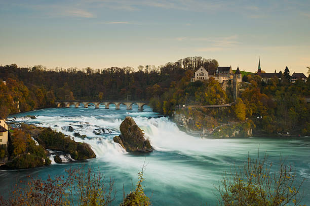 Rhine falls in Switzerland stock photo