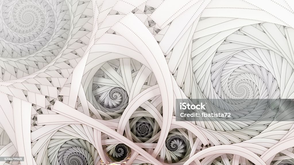 Symmetrical colorful fractal flower spiral, digital abstract Abstract Stock Photo