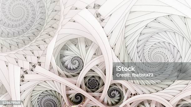 Symmetrical Colorful Fractal Flower Spiral Digital Abstract Stock Photo - Download Image Now