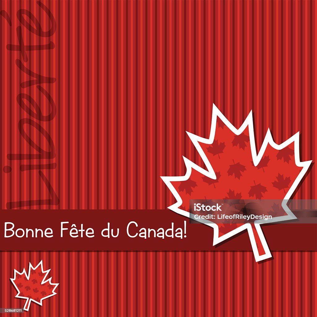 'Happy Canada Day' sticker card in vector format. Canada stock vector