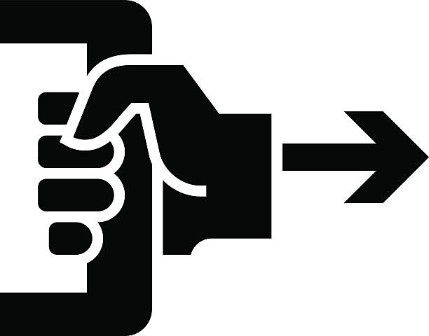 ilustraciones, imágenes clip art, dibujos animados e iconos de stock de tirar para el icono - tirar de