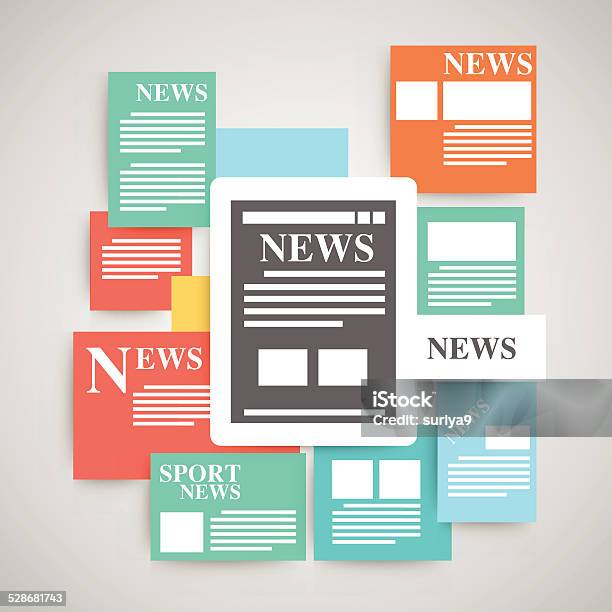 Newspaper Vector Set Stock Illustration - Download Image Now - Advice ...
