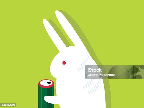 Beer Can Bunny Stock Illustration - Download Image Now - Beer - Alcohol, Rabbit - Animal, Albino