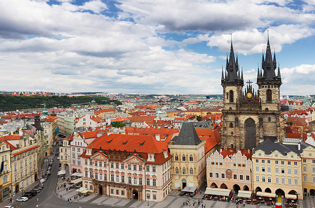 istock Tyn cathedral at market square 528682815