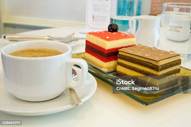 Cakes And Coffee Stock Photo - Download Image Now - Baked, Berry Fruit, Blueberry