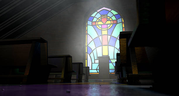 istock Stained Glass Window Church 528683207