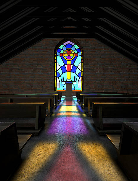 istock Stained Glass Window Church 528706801
