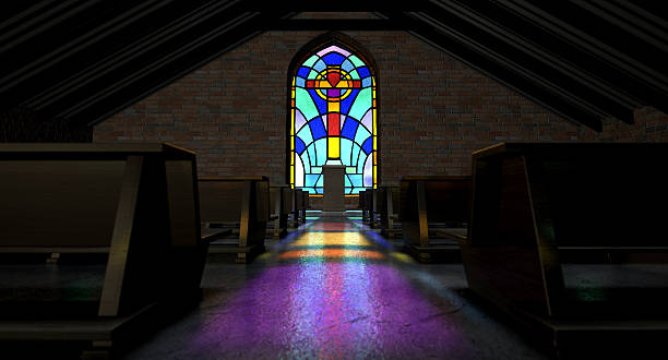 istock Stained Glass Window Church 528706807