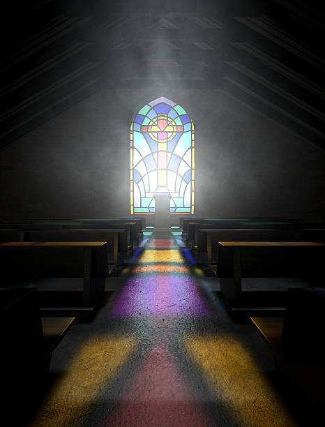 istock Stained Glass Window Church 528706809