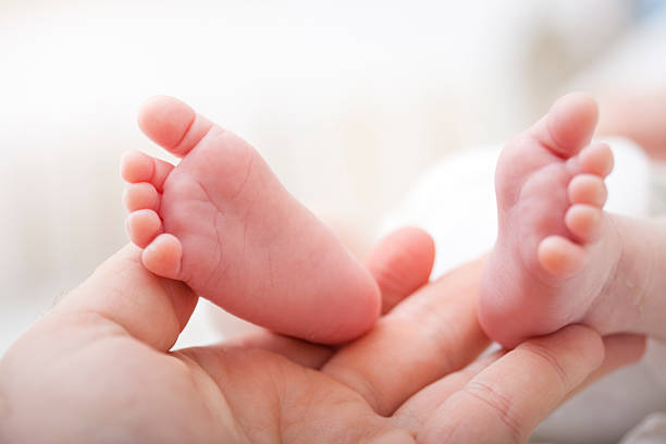 istock Newborn Baby Feet 528709875