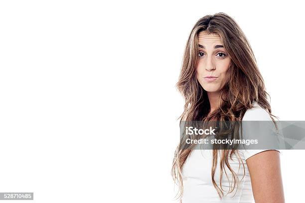 Girl Expressive With Pursed Lips Stock Photo - Download Image Now - Adults Only, Beautiful People, Beauty