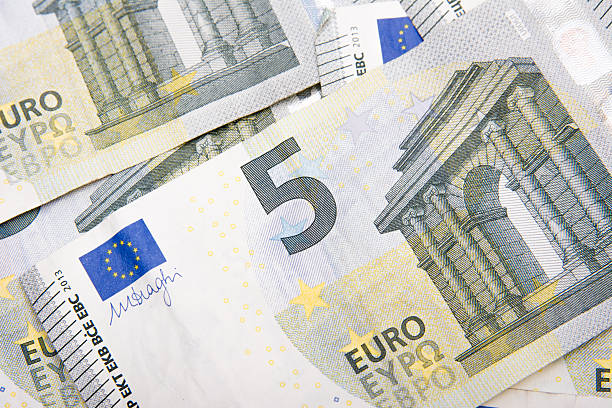 Five Euro Banknotes stock photo