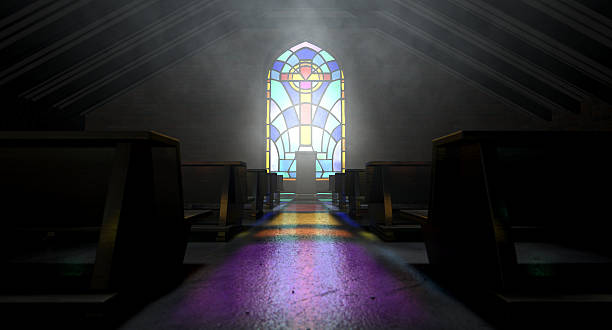 istock Stained Glass Window Church 528711433