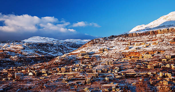 istock Mountainous town in winter 528711975