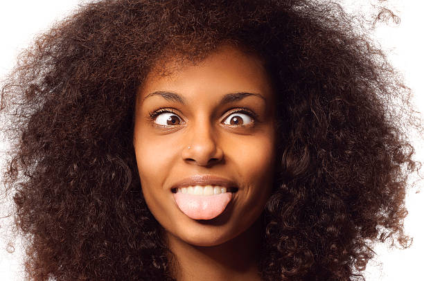세로는 아프리카계 미국인 10대 여자아이 - teenager body care adolescence human lips 뉴스 사진 이미지