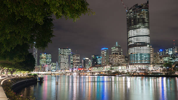 istock Brisbane city skyline lights across river at night 528712534