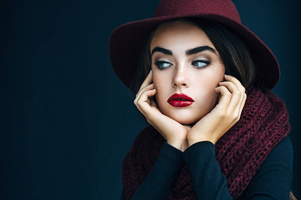 istock Beautiful girl wearing hat 528715828