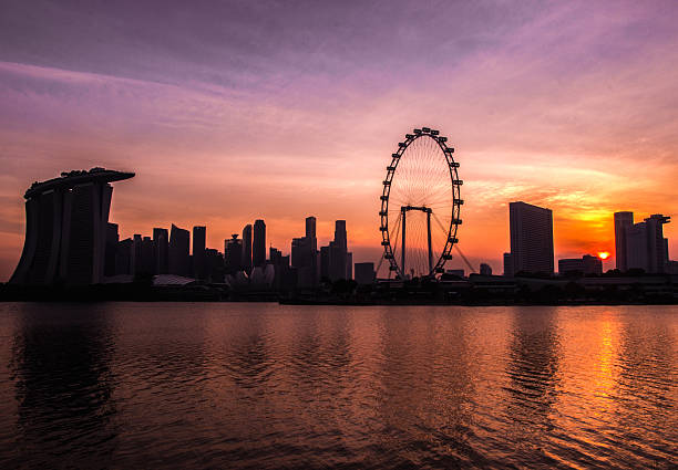 istock Sunset at Singapore Skyline 528717522
