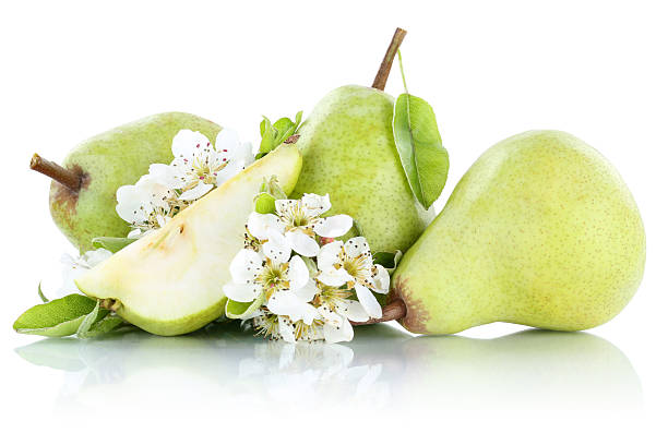 istock Pears pear green fruit fruits isolated on white 528717820
