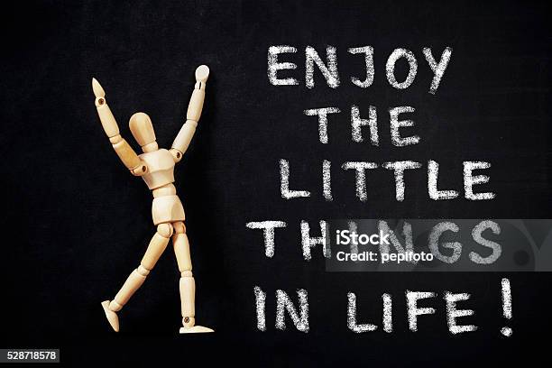 Enjoy The Little Things In Life Stock Photo - Download Image Now - Abstract, Adult, Alphabet