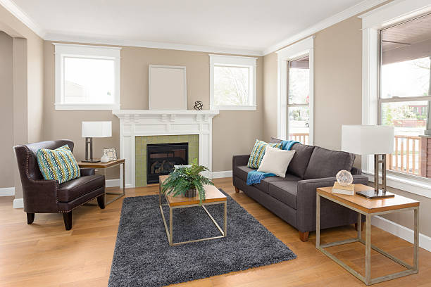 istock Luxurious Living Room in new home 528719868