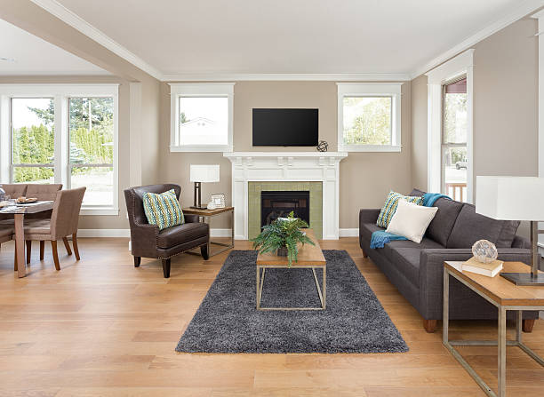 istock Luxurious Living Room in new home 528719874