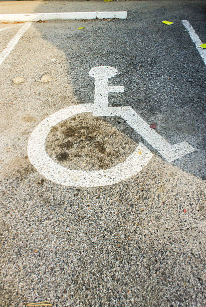 istock Disabled parking sign, handicap parking 528720138