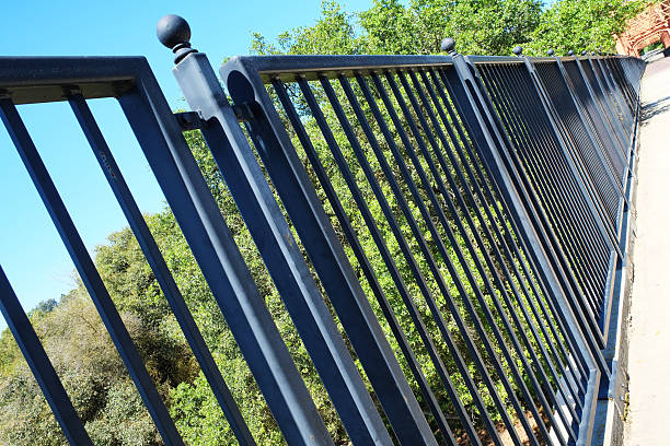istock Metal Fence to The Bridge 528722618