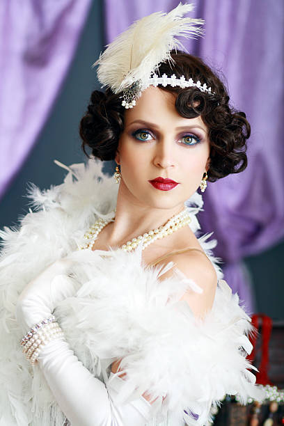 young flapper lady stock photo