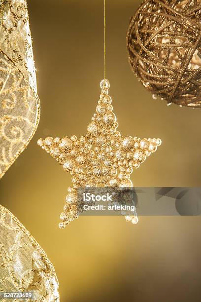 Golden Christmas Star Stock Photo - Download Image Now - Christmas, Christmas Decoration, Christmas Tree