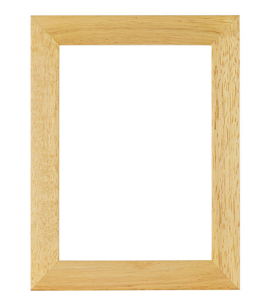 istock Wood photo frame isolated on white 528724033