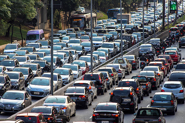 stau jam - congested traffic stock-fotos und bilder