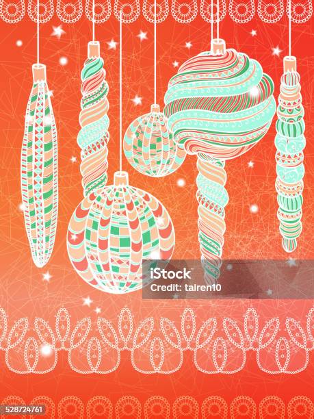 Bright Christmas Greeting Card Stock Illustration - Download Image Now - Abstract, Backgrounds, Celebration