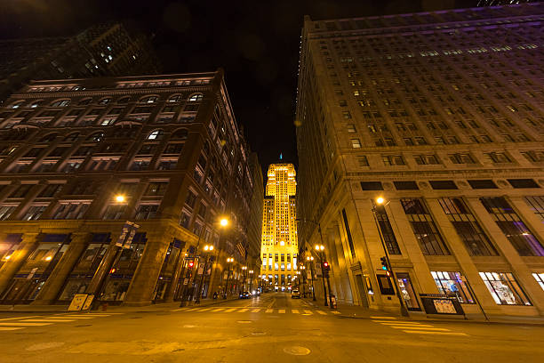 istock Chicago Street Night View 528726184
