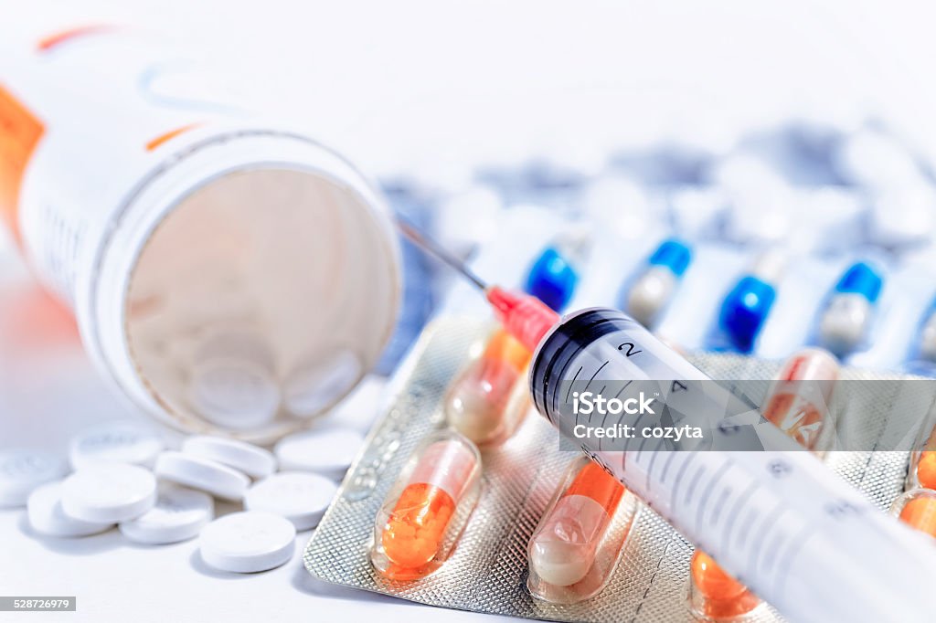 Drug test blank form Prescription Medicine Stock Photo