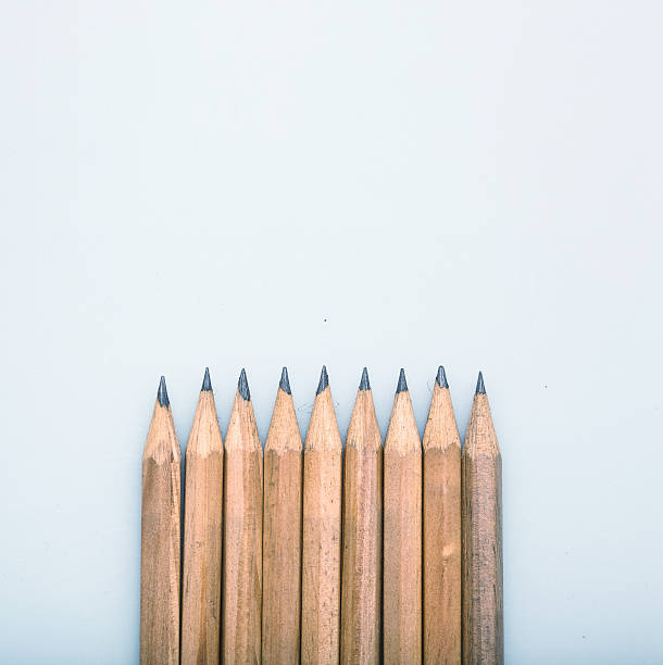 istock group of pens with copy space on studio background 528727226