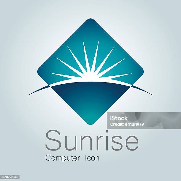 Sign Sunrise Earth Globe Planet Horizon Modern Logo Stock Illustration - Download Image Now