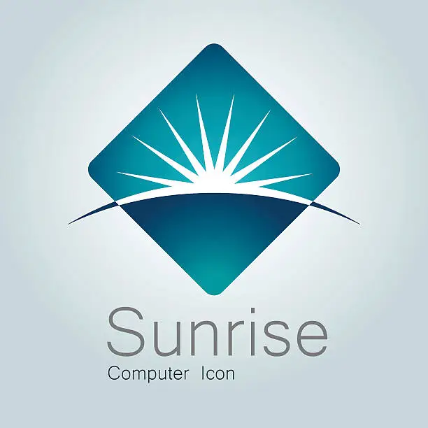 Vector illustration of Sign, Sunrise, Earth, Globe,Planet, Horizon, Modern Logo