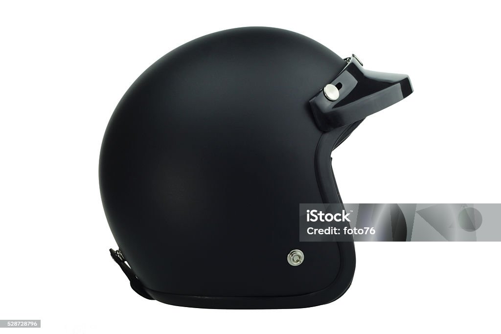 Black motorbike classic helmet Crash Helmet Stock Photo