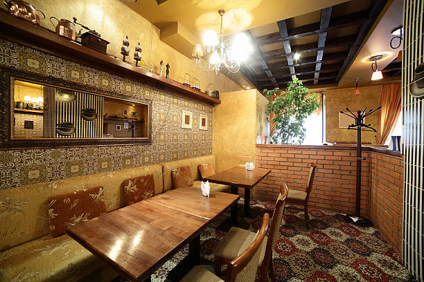 istock european restaurant in bright colors 528729737